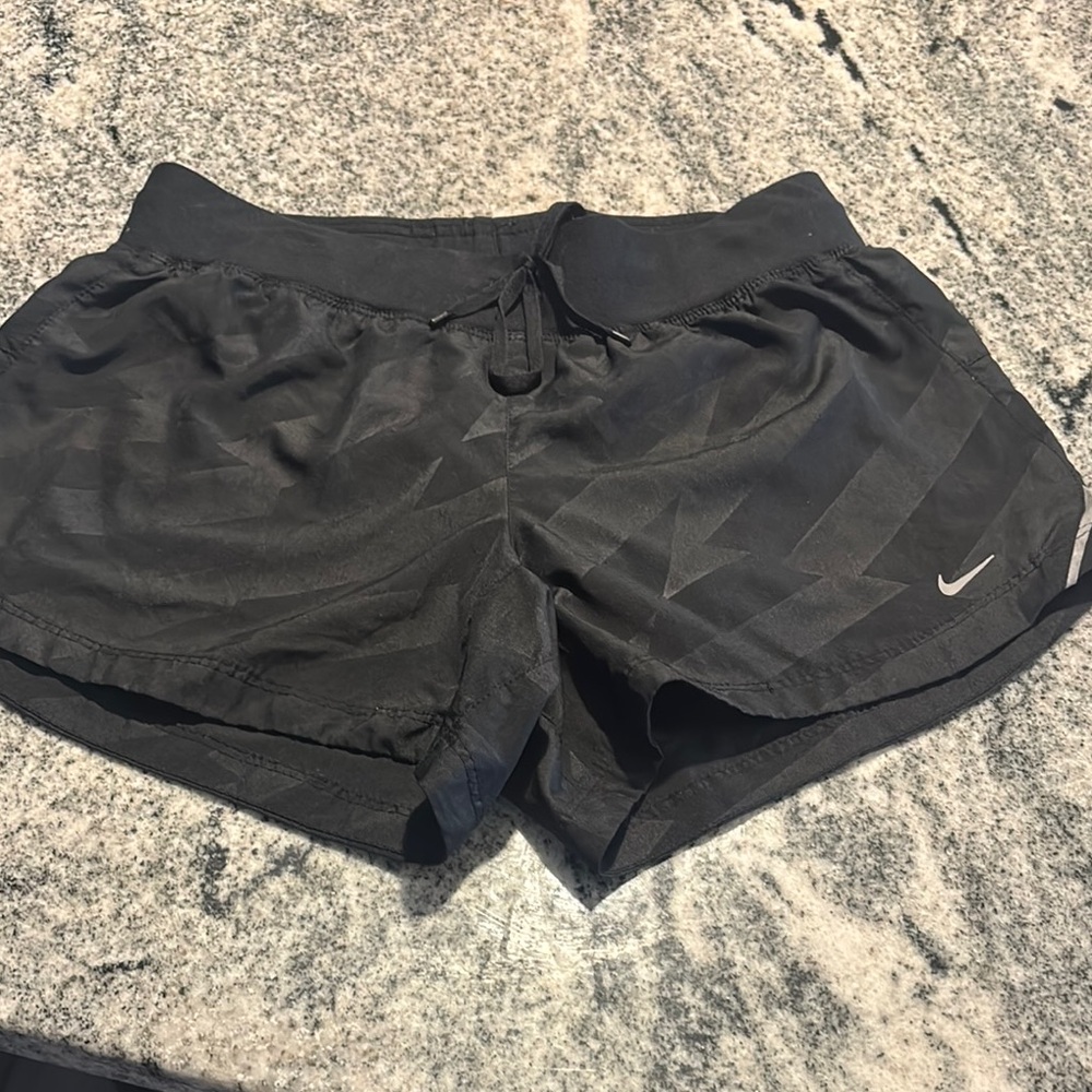 Nike Women's Black dri fit polyester with undies under Athletic Shorts small